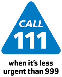 Call 111 when it's less urgent than 999